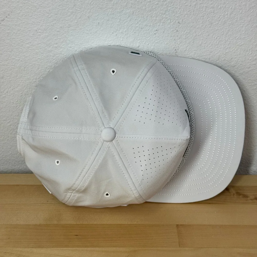 Melin Back of the Cup White Perforated Rope Snapback Golf Hat Mens